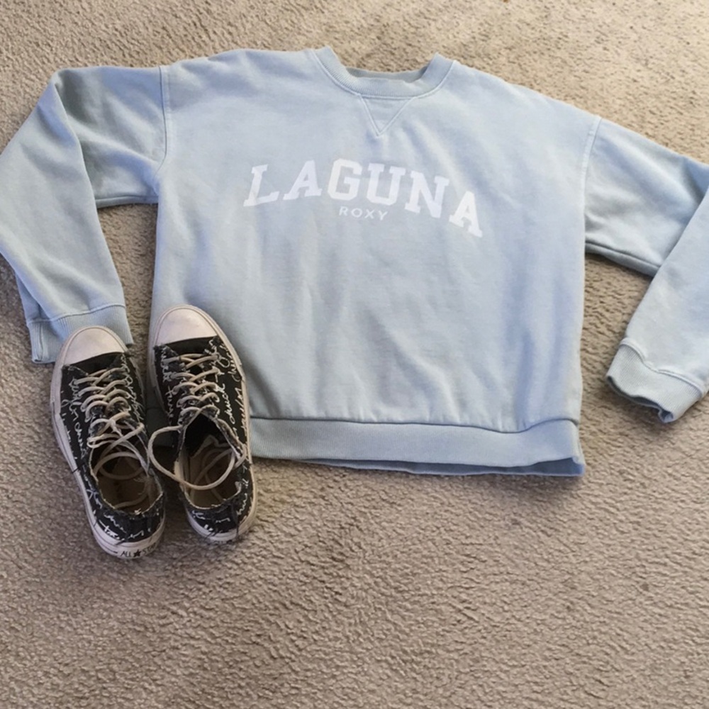 ROXY/MAKE WAVES MOVE MOUNTAINS”LAGUNA”SWEATSHIRT